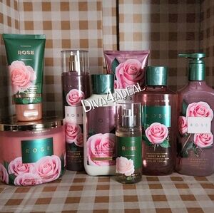 New! Bath & Body Works ROSE 8PC Collection Bundle